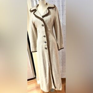 Retro Victorian Style Women Full Length Coat- Handmade